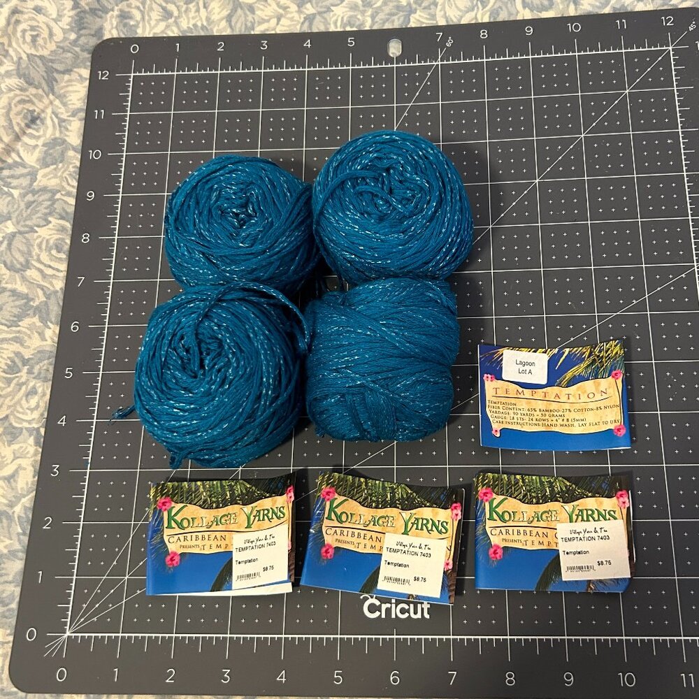 RARE FIND: Kollage Temptation | 4 Skeins - 360 Yds | Lagoon 7403